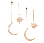 ECLIPSE CRYSTAL DROP GOLD PLATED EARRINGS