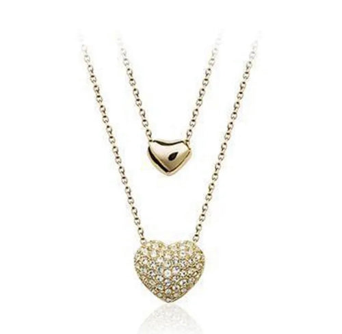 COLLAR DE ALEACIÓN DE CRISTAL AUSTRIACO CORAZÓN DOYBLE