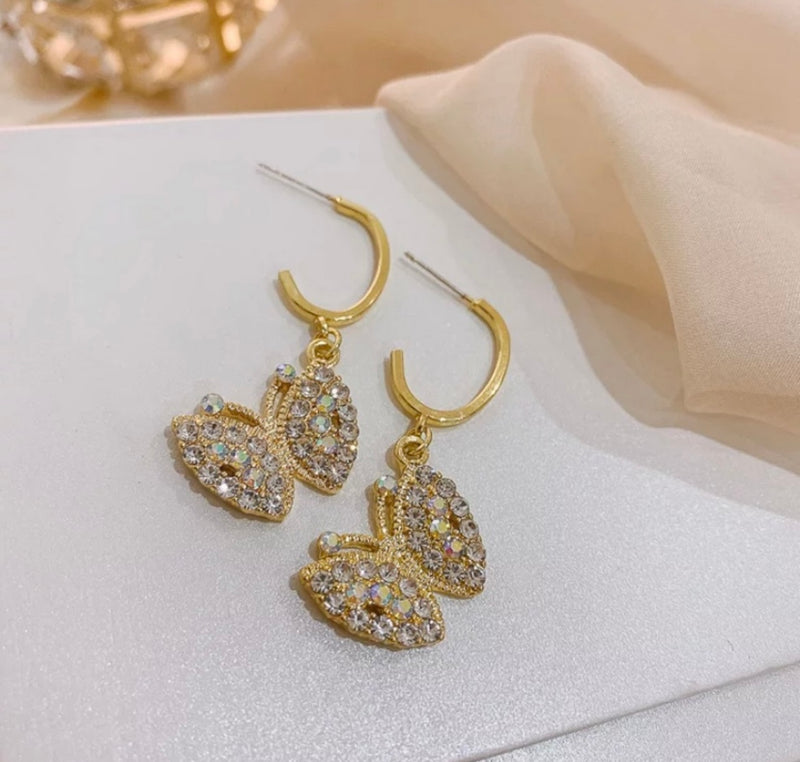 Butterfly Rhinestones Earrings