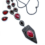 SPINEL STONE HEMATITE RED STONE SET