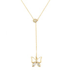 GOLD PLATED  BUTTERFLY NECKLACE ACADIA