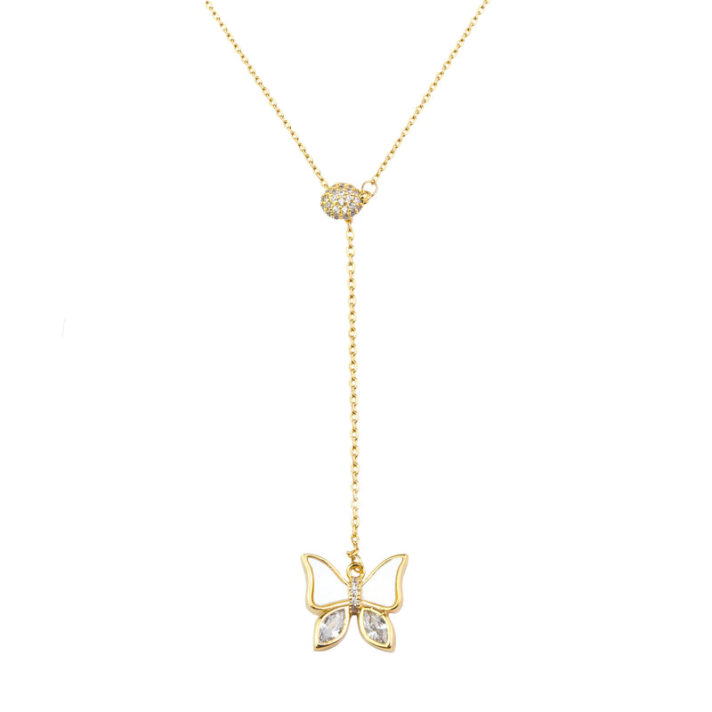 GOLD PLATED  BUTTERFLY NECKLACE ACADIA