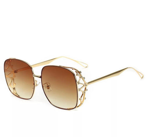 LUXURIES FASHION GOLD FRAME SUNGLASSES