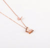 DOUBLE BUTTERFLY ROSE GOLD NECKLACE