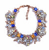 TREND STATEMENT  COLORFUL RHINESTONES NECKLACE