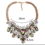 COLORFUL BEAUTIFUL STUNNING GOLD PLATED NECKLACE